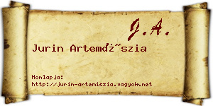 Jurin Artemíszia névjegykártya